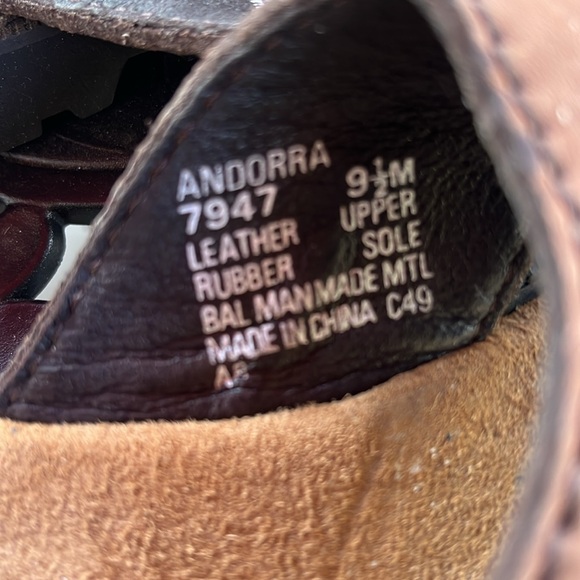 G.B. Bass &Co. Andorra brown leather sandals or things size 9 1/2 - Picture 5 of 8